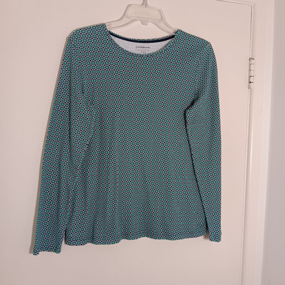 croft&barrow,  womens  medium  classic  tee turquoise